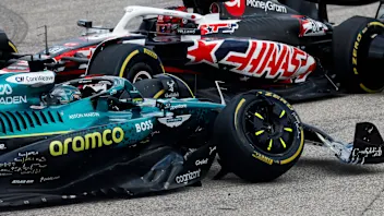 AUSTIN, TEXAS - OCTOBER 17: Lance Stroll of Canada and Aston Martin F1 Team looks on during Sprint